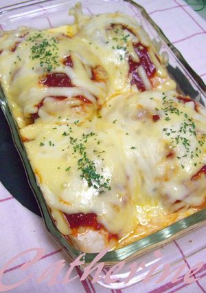 ★鶏ムネ肉のケチャップチーズ焼き★-レシピのメイン写真