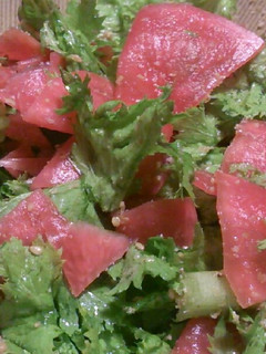 サラダわさび菜とお漬物ごま和え-レシピのメイン写真