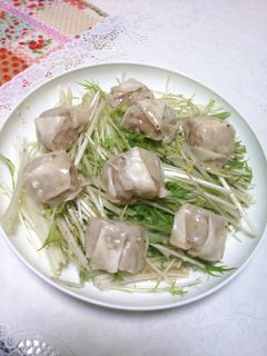 水菜シュウマイサラダ-レシピのメイン写真