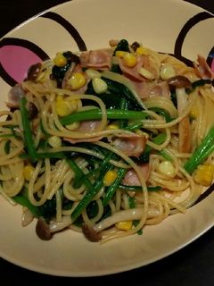ほうれん草とベーコンの和風パスタ-レシピのメイン写真