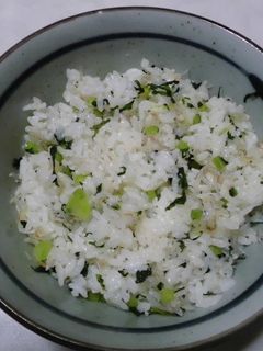 ほんだしで作る大根菜とじゃこのごはん-レシピのメイン写真
