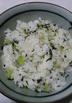 ほんだしで作る大根菜とじゃこのごはん-レシピのメイン写真
