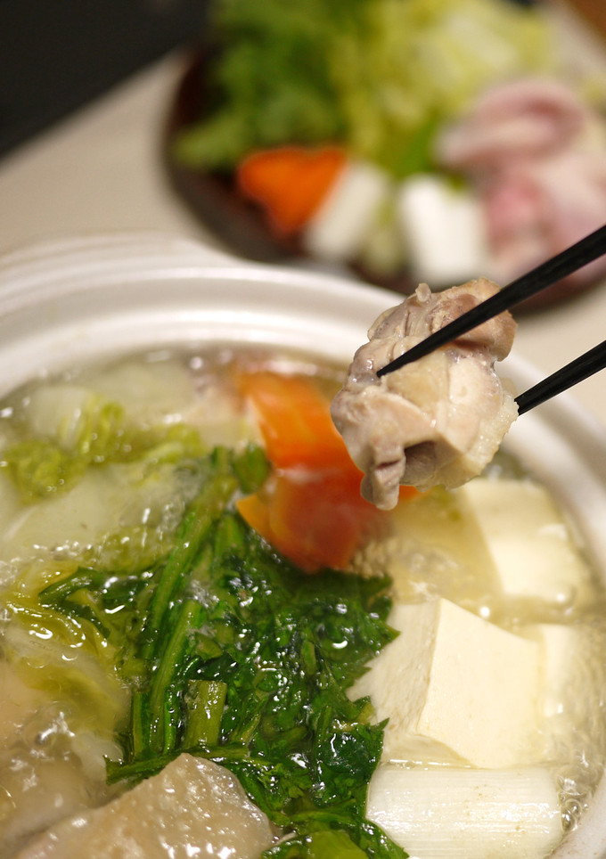 【スープも絶品！】信州黄金シャモの水炊き-レシピのメイン写真
