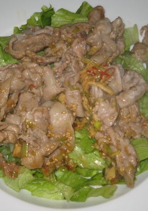 豚肉とレタスのホットサラダ（韓国風）-レシピのメイン写真