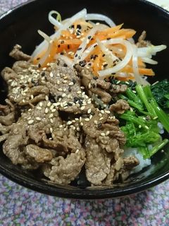 焼肉のたれと酢でさっぱり簡単ビビンバ♪-レシピのメイン写真
