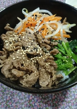 焼肉のたれと酢でさっぱり簡単ビビンバ♪-レシピのメイン写真