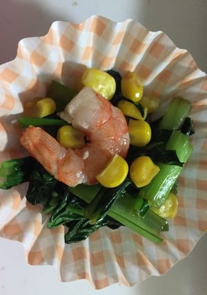 お弁当に♪小松菜コーンバター醤油！冷凍-レシピのメイン写真