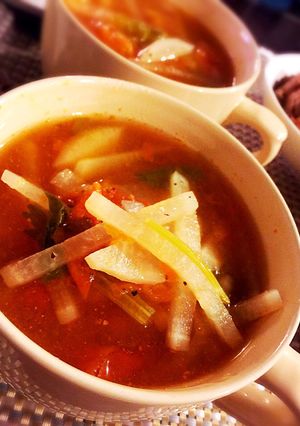 余り野菜活用〜♪野菜たっぷりスープ-レシピのメイン写真