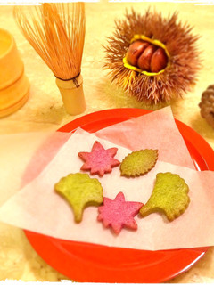 簡単☆卵不使用☆紫芋と抹茶の秋色クッキー-レシピのメイン写真