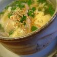 ニラとカニかまの中華風卵スープ