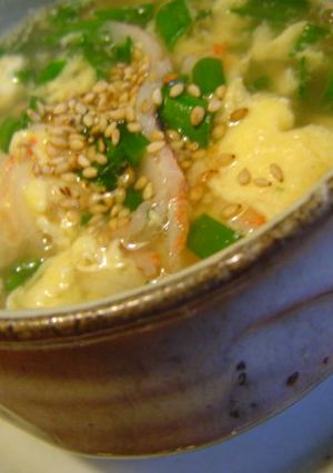 ニラとカニかまの中華風卵スープ-レシピのメイン写真