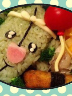 園児キャラ弁 ワカメくん 妖怪ウォッチ-レシピのメイン写真