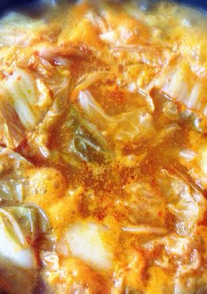 あとひく！白菜キムチと牛挽肉の５分スープ-レシピのメイン写真