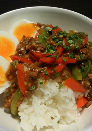 牛ひき肉とパプリカの豆板醤炒め-レシピのメイン写真