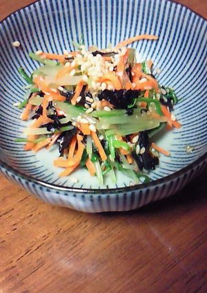 水菜と人参の簡単和え物-レシピのメイン写真
