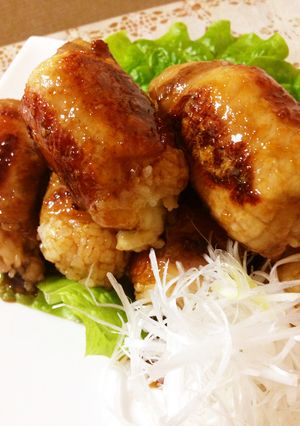 チーズがとろ〜り♡肉巻きおにぎり-レシピのメイン写真