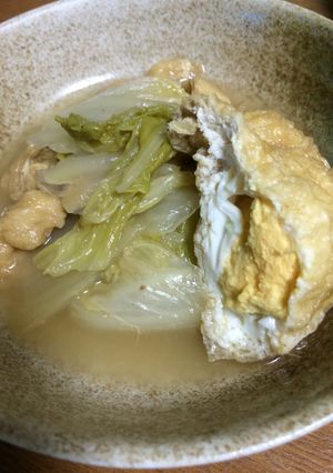優し〜い味♡③白菜と油揚げの煮びたし-レシピのメイン写真