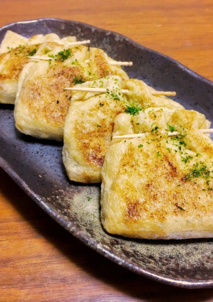 おいし〜！納豆青のりチーズの巾着焼き-レシピのメイン写真