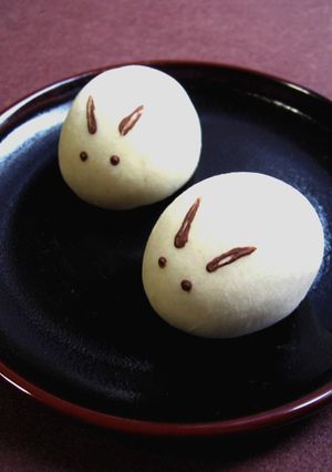* うさぎ饅頭 *-レシピのメイン写真