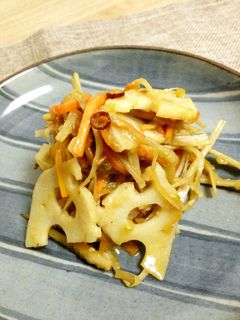 ごぼうとレンコンのねぎ味噌キンピラ-レシピのメイン写真