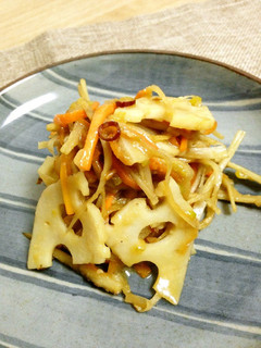 ごぼうとレンコンのねぎ味噌キンピラ-レシピのメイン写真