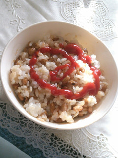 チーズケチャップ納豆ご飯-レシピのメイン写真