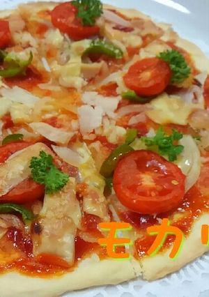 薄力粉で簡単♪お家で節約鶏ハムピザ★-レシピのメイン写真