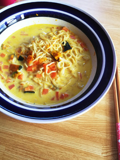 カボチャスープのラーメン-レシピのメイン写真