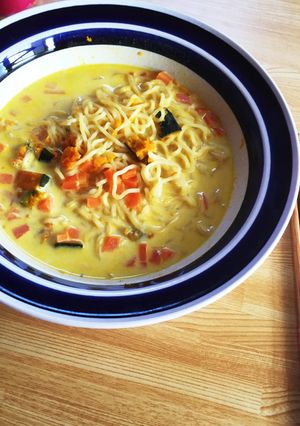 カボチャスープのラーメン-レシピのメイン写真