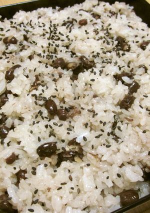 お祝いに簡単お赤飯-レシピのメイン写真