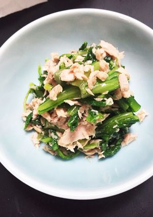 春菊とシーチキンの超簡単小鉢-レシピのメイン写真