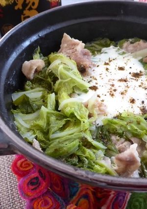 ストウブで白菜と豚の重ね蒸し-レシピのメイン写真