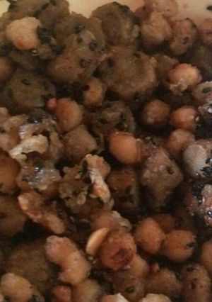 給食レシピ大豆の胡麻絡め+ごぼう-レシピのメイン写真