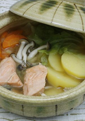 白だしで！石狩鍋-レシピのメイン写真