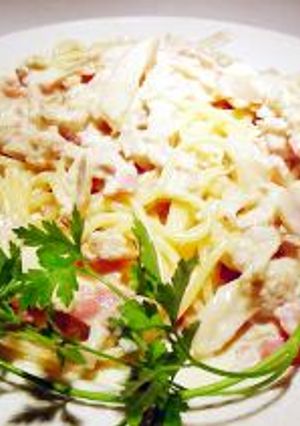 ●ヘルシー具材で美味★まいツナベーコンクリームパスタ♪-レシピのメイン写真