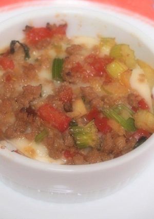 彩り野菜と豚ひき肉のココットカマン-レシピのメイン写真