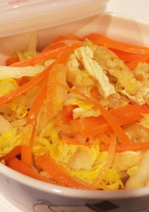 常備菜・ご飯すすむ白菜と油揚げピリ辛炒め-レシピのメイン写真