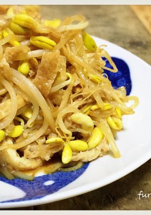 油揚げと豆もやしの副菜♪もやしでも◎-レシピのメイン写真