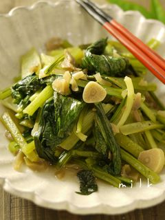 *小松菜と搾菜の炒め物*-レシピのメイン写真