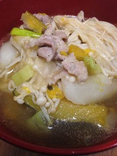 かぼちゃとかぶとえのきの梅昆布茶煮♡-レシピのメイン写真