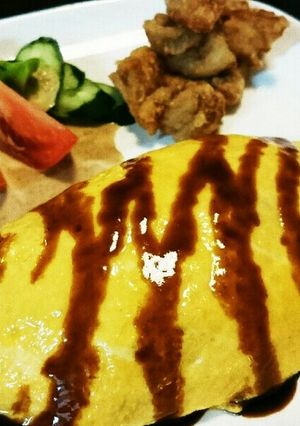 バターライスでとんかつソースオムライス-レシピのメイン写真