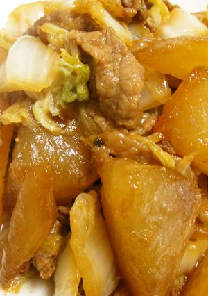 大根・白菜・牛肉☆簡単すき焼き味☆-レシピのメイン写真