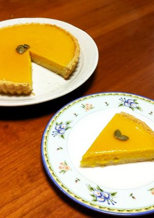 ヨーグルトを使ってヘルシーかぼちゃタルト-レシピのメイン写真