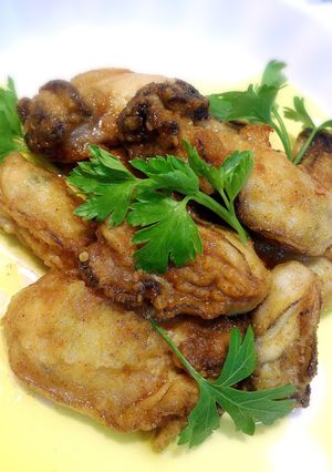 ♪牡蠣の米粉焼き☆カレー風味♪-レシピのメイン写真