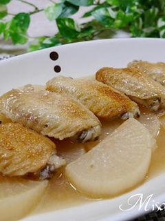 鶏手羽先肉と大根煮-レシピのメイン写真
