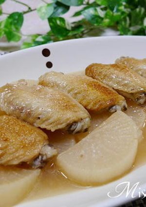 鶏手羽先肉と大根煮-レシピのメイン写真