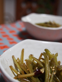 ビールのおつまみ♪さつま芋の蔓のキンピラ-レシピのメイン写真