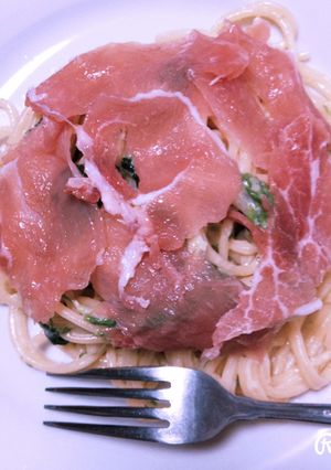 生ハムのクリームパスタ♩簡単-レシピのメイン写真