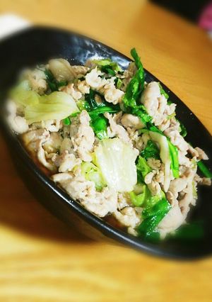 豚肉とレタスのスタミナ炒め♡-レシピのメイン写真
