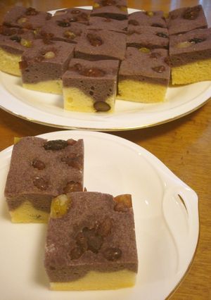 紫芋と鹿の子豆の浮島-レシピのメイン写真